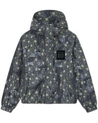 Ganni - Floral-Print Hooded Jacket - Lyst