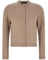 Fabiana Filippi - Covered Button Crewneck Cardigan - Lyst