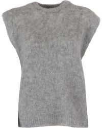 forte_forte - Sleeveless Cropped Knitted Tank Top - Lyst