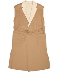 Max Mara - Lapel Sleeveless Casual Jacket - Lyst