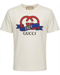 Gucci - 1921 Interlocking G Cotton T-Shirt - Lyst