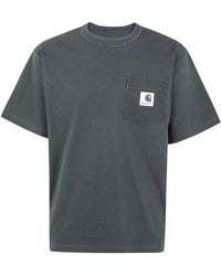 Sacai - X Carhartt Wip Logo Patch Crewneck T-Shirt - Lyst