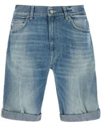 Dondup - High-Waist Denim Bermuda Shorts - Lyst