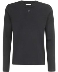 Courreges - Logo-Patch Buttoned Jumper - Lyst