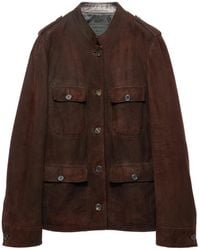 Prada - Long-Sleeved Button-Up Jacket - Lyst