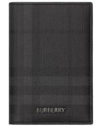 Burberry - City Check Passport Holder - Lyst