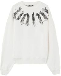 Palm Angels - Big Neck Logo Loose Crewneck Sweatshirt - Lyst