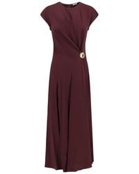 JOSEPH - Draped Button Detail Dress - Lyst