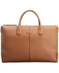 Tod's - Grained Leather Zip-Up Tote Bag - Lyst