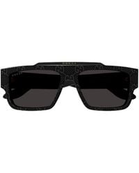 Gucci - Eyewear Rectangular Frame Sunglasses - Lyst
