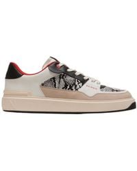 Balmain - B-Court Flip Snakeskin-Effect Leather And Suede Trainers - Lyst