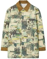 Tory Burch - Printed Denim Work Jacket - Lyst