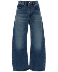 FRAME - The Bow Crop Wide-Leg Jeans - Lyst