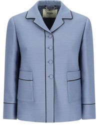 Fendi - Piped Blouson Jacket - Lyst