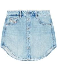 DIESEL - De-Ard Denim Mini Skirt - Lyst