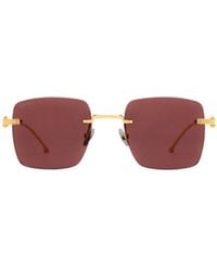 Cartier - Square Rimless Sunglasses - Lyst
