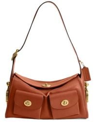 COACH - Turnlock Haversack Leather Shoulder Bag - Lyst