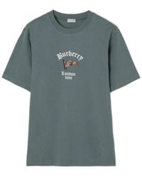 Burberry - Check Flag Cotton T-Shirt - Lyst