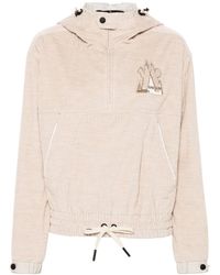 Moncler - Grenoble Logo Detailed Corduroy Hoodie - Lyst