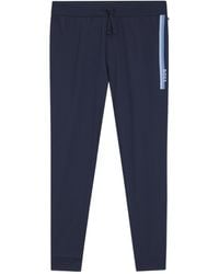 BOSS - Cotton-Terry Tracksuit Bottoms With Stripes And Logo - Lyst