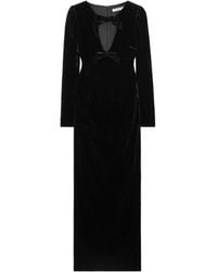 Alessandra Rich - Velvet Dress With Openwork Bow Decoration - Lyst