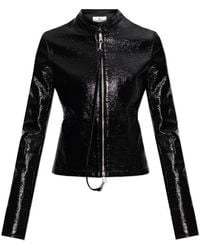 Courreges - Cotton Jacket With High Collar And Zip - Lyst