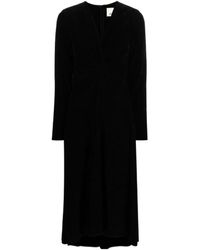 Isabel Marant - Long-Sleeved V-Neck Midi Dress - Lyst