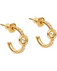 Fendi - Everround Embellished Earrings - Lyst