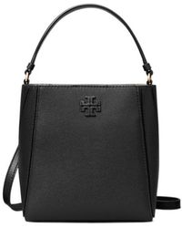 Tory Burch - Small Mcgraw Logo Plaque Bucket Bag - Lyst