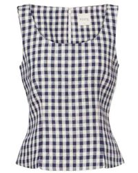 Posse - Sadie Gingham Linen Top - Lyst