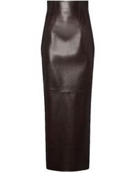KHAITE - Daemon Leather Jacket W/Fur Collar - Lyst