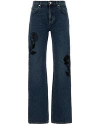 Blumarine - Straight-Leg Jeans With Embroidery - Lyst