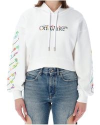 Off-White c/o Virgil Abloh - Flower Cropped Hoodie - Lyst
