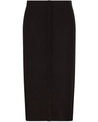 Victoria Beckham - Button Detailed Midi Skirt - Lyst