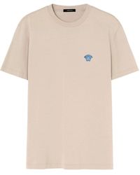 Versace - Logo-Embroidered Crewneck T-Shirt - Lyst