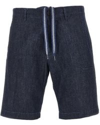 Aspesi - Drawstring Denim Shorts - Lyst