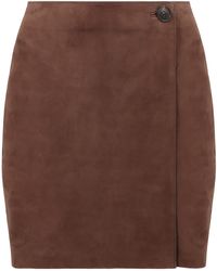 Yves Salomon - Suede Wrap Skirt - Lyst