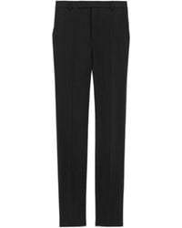 Saint Laurent - High Waist Straight Leg Pants - Lyst