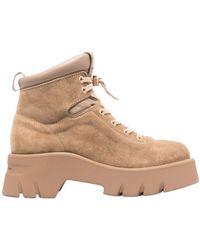 Gianvito Rossi - Logo Lace Ankle Boots - Lyst