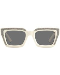 Jimmy Choo - Eyewear Rectangular Frame Sunglasses - Lyst