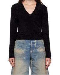 Amiri - V-Neck Detail-Embellished Top - Lyst