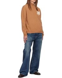 Maison Kitsuné - High-Neck Knitted Sweater - Lyst