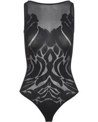 Wolford - Rose Shadow Sleeveless Mesh Stretch Body - Lyst