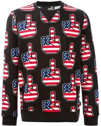 Moschino - Printed Long-Sleeved Sweater - Lyst