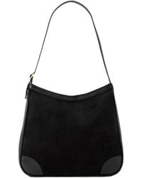 Nili Lotan - Trimmed Suede Shoulder Bag - Lyst