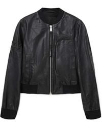 AllSaints - Williams X Orten Long-Sleeved Leather Jacket - Lyst