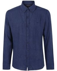 Michael Kors - Slub-Texture Curved Hem Shirt - Lyst