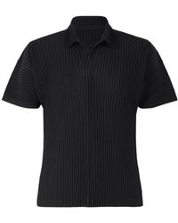 Homme Plissé Issey Miyake - Homme Plissé Issey Miyake Pleated Short Sleeved T-Shirt - Lyst