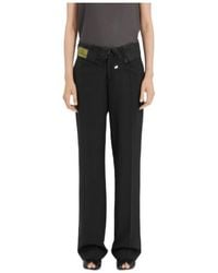 MM6 by Maison Margiela - Reverse Waistband Trousers - Lyst