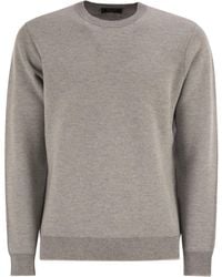 Peserico - Textured Crew Neck Knitwear - Lyst